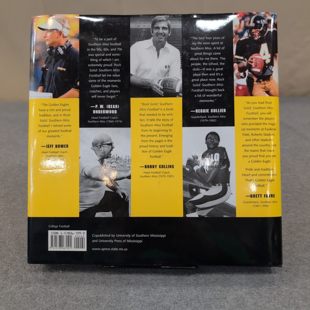 Rock Solid Southern Miss Football John‎ W Cox Hardcover Brett Favre Foreword - Picture 2 of 3